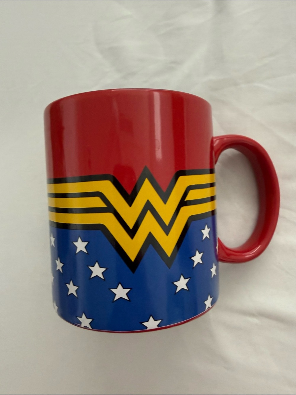 Wonder Woman Logo Red & Blue Ceramic Mug